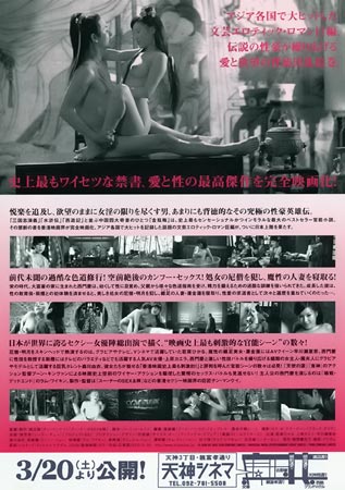 The Forbidden Legend: Sex and Chopsticks Japanese movie poster, B5 Chirashi