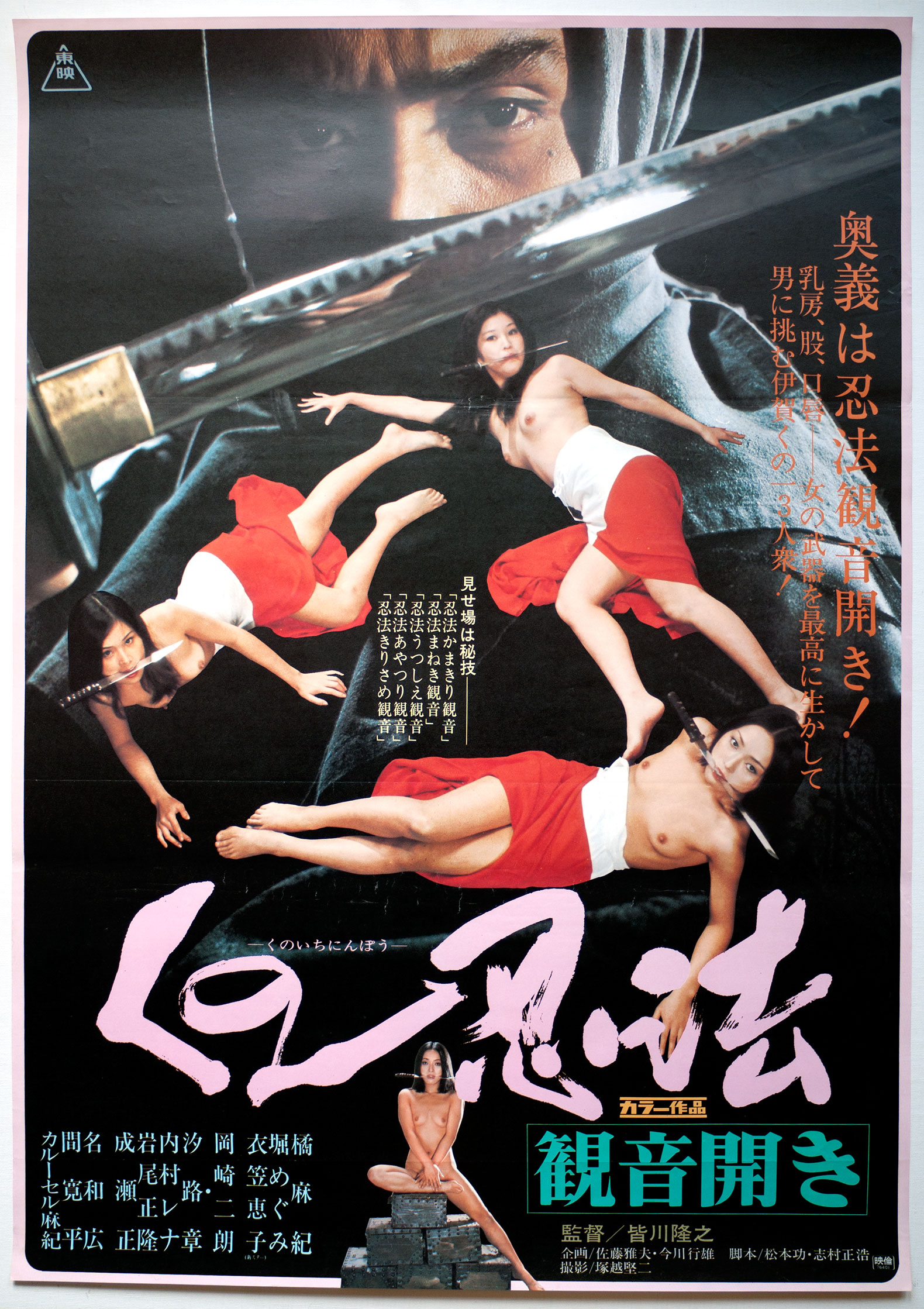 Female Ninjas In Bed With The Enemy Japanese Movie Poster B2 Hansai